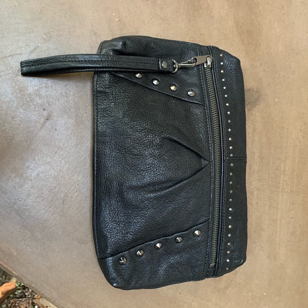 Banana Republic black leather back